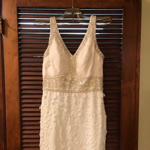 Sue Wong ivory cocktail dress